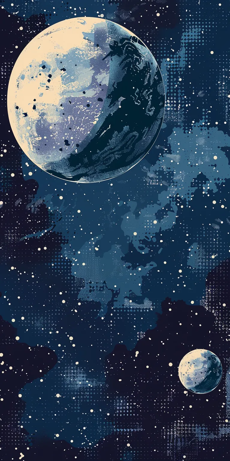 space background drawing, wallpaper style, 4K  1:2