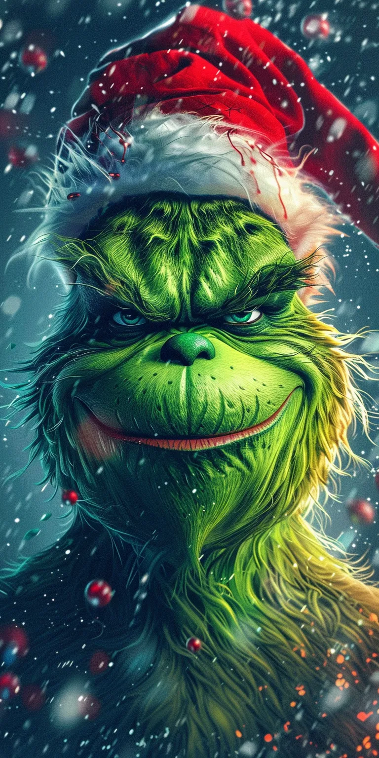 christmas background iphone grinch, wallpaper style, 4K  1:2