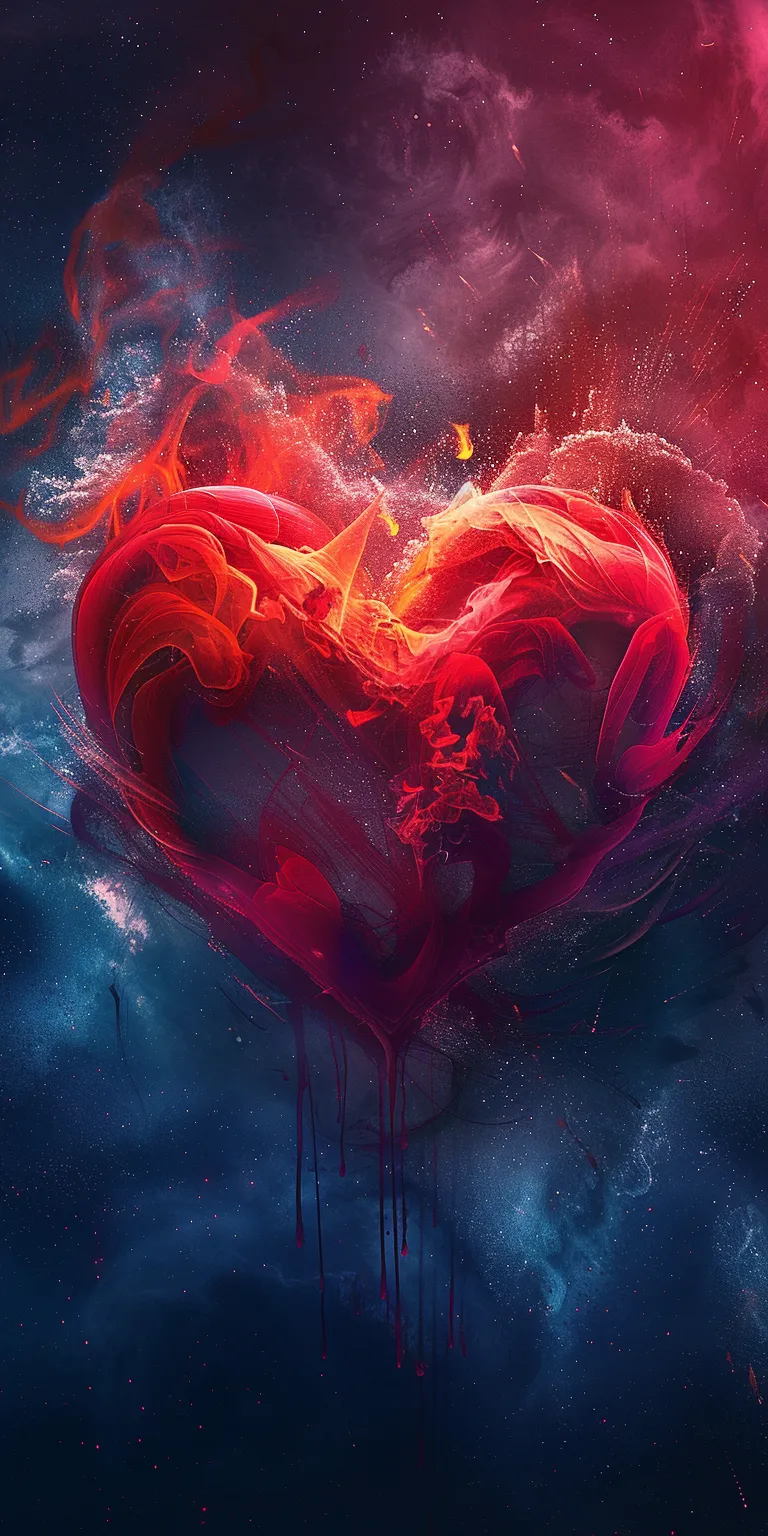 heart wallpaper iphone, style, 4K  1:2