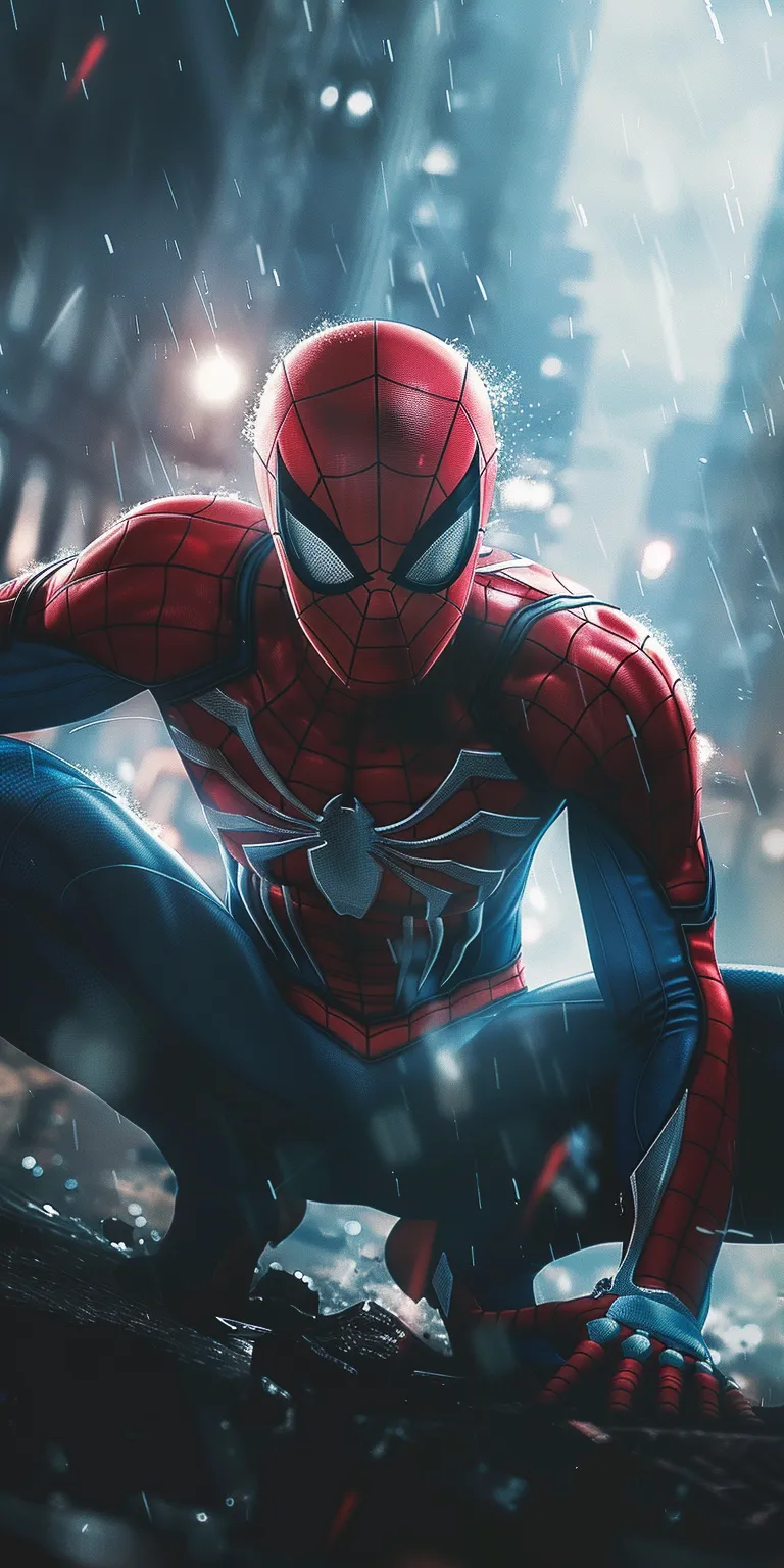 spider man background, wallpaper style, 4K  1:2