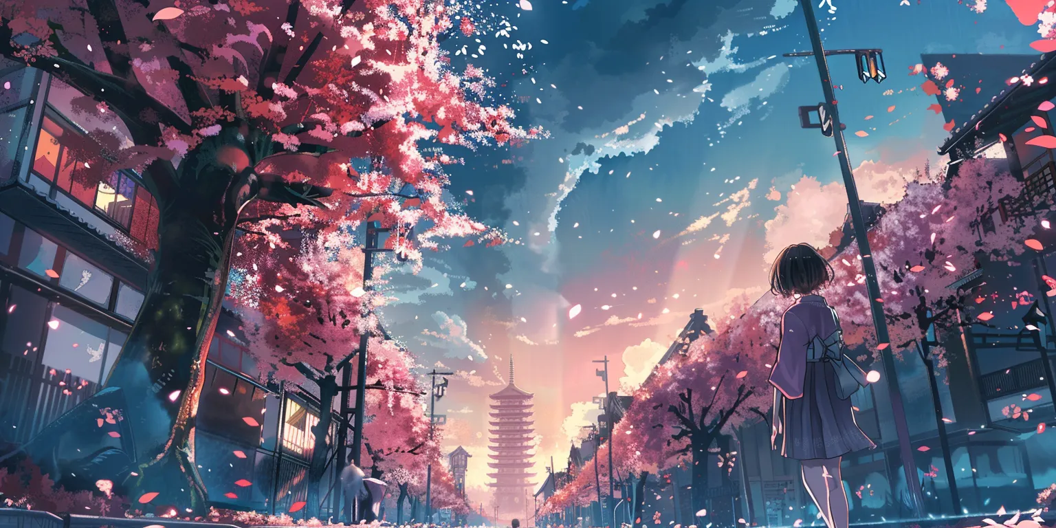 anime backgrounds, wallpaper style, 4K  2:1