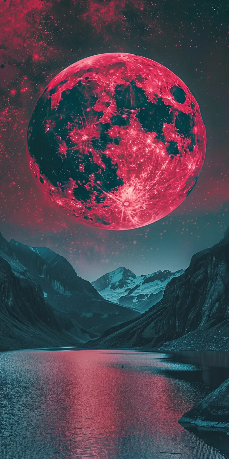 red wallpapers aesthetic, wallpaper style, 4K  1:2