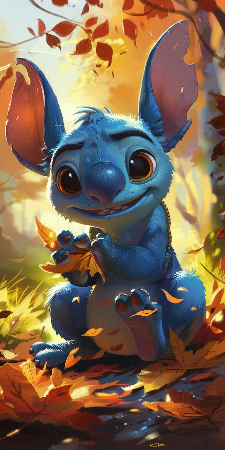 cute stitch wallpapers, wallpaper style, 4K  1:2