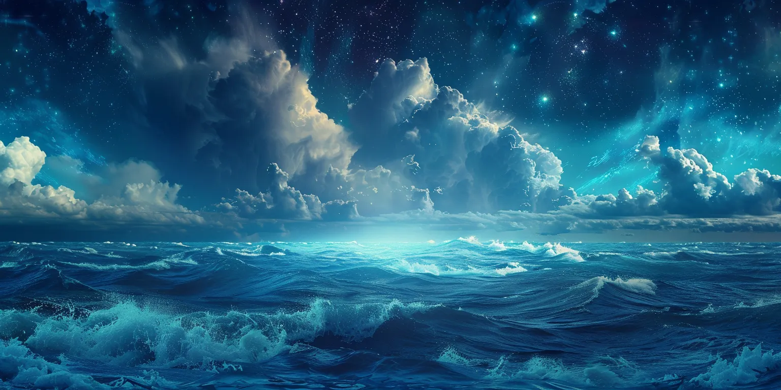 ocean wallpaper aesthetic, style, 4K  2:1