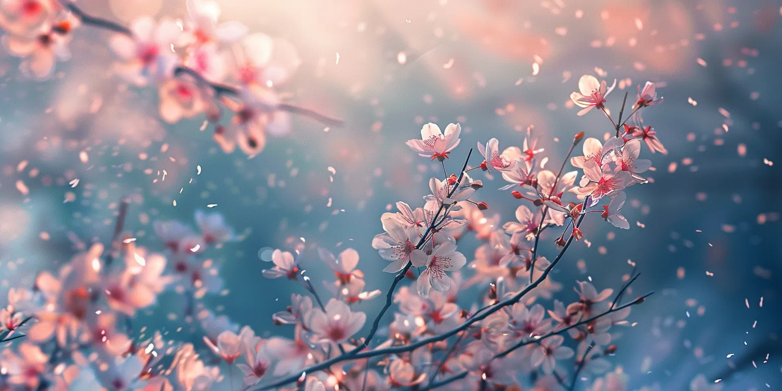 spring background aesthetic, wallpaper style, 4K  2:1