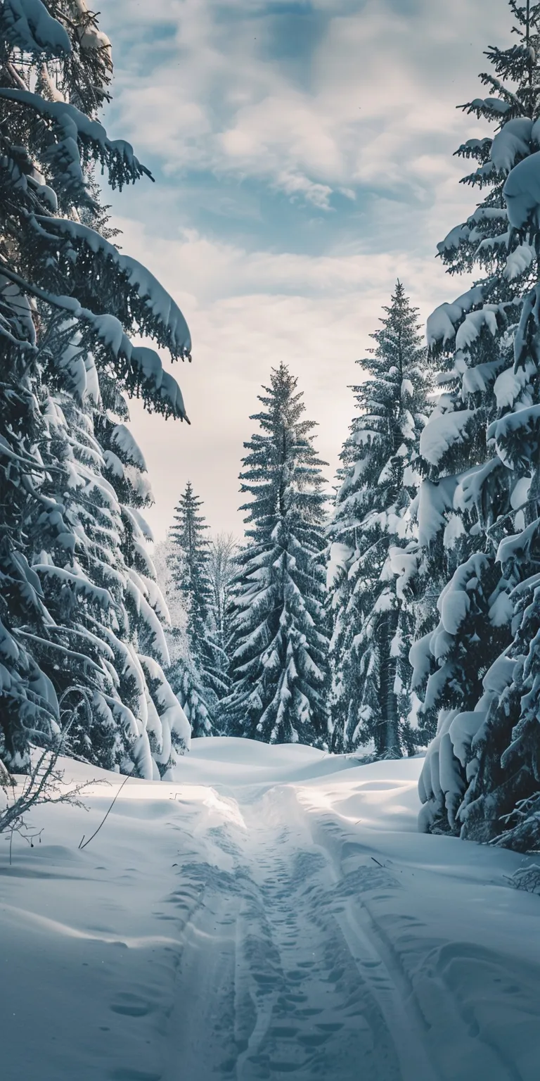 winter background, wallpaper style, 4K  1:2