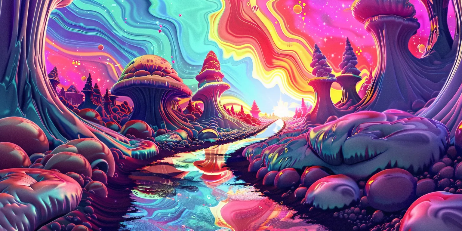 trippy wallpaper 3840x1080, psychedelic, 2560x1440, 3440x1440, wonderland