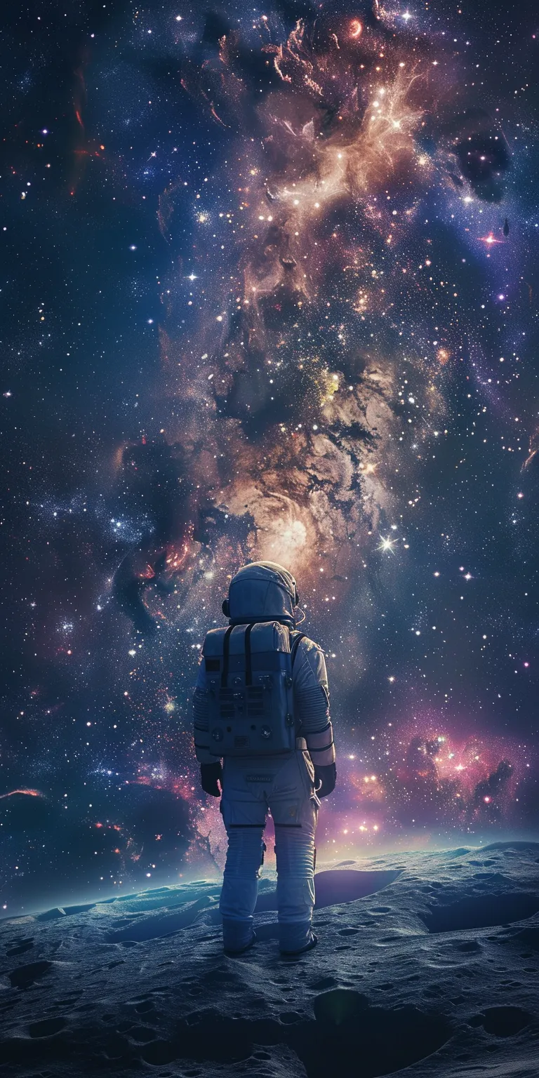 space wallpaper phone, style, 4K  1:2