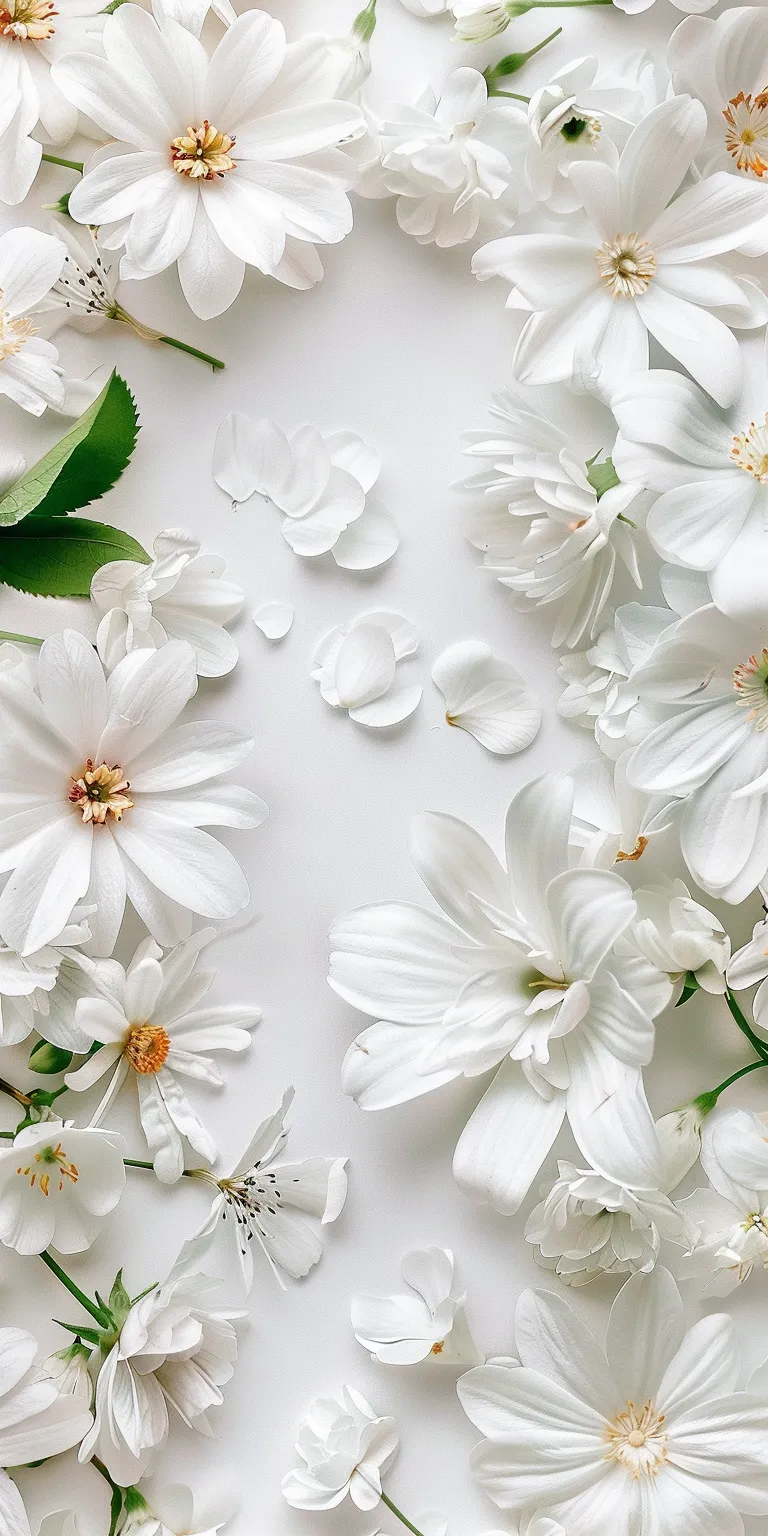 white background wallpaper wall, flowers, white, blossom, floral