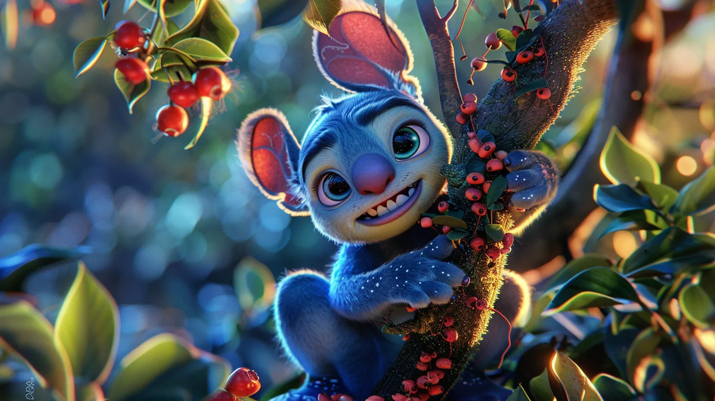 stitch wallpaper cute, style, 4K  16:9