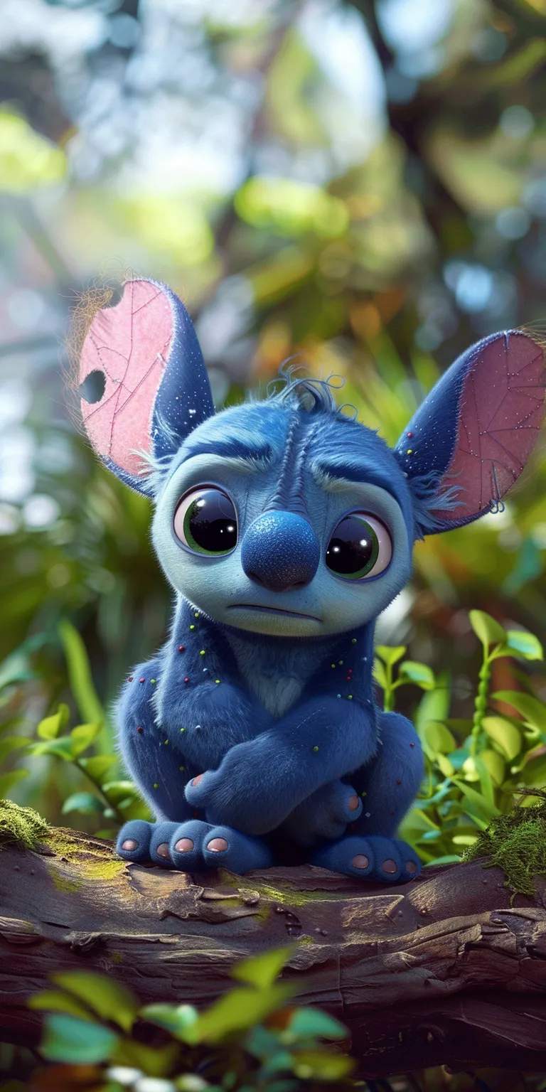 stitch wallpapers cute, wallpaper style, 4K  1:2