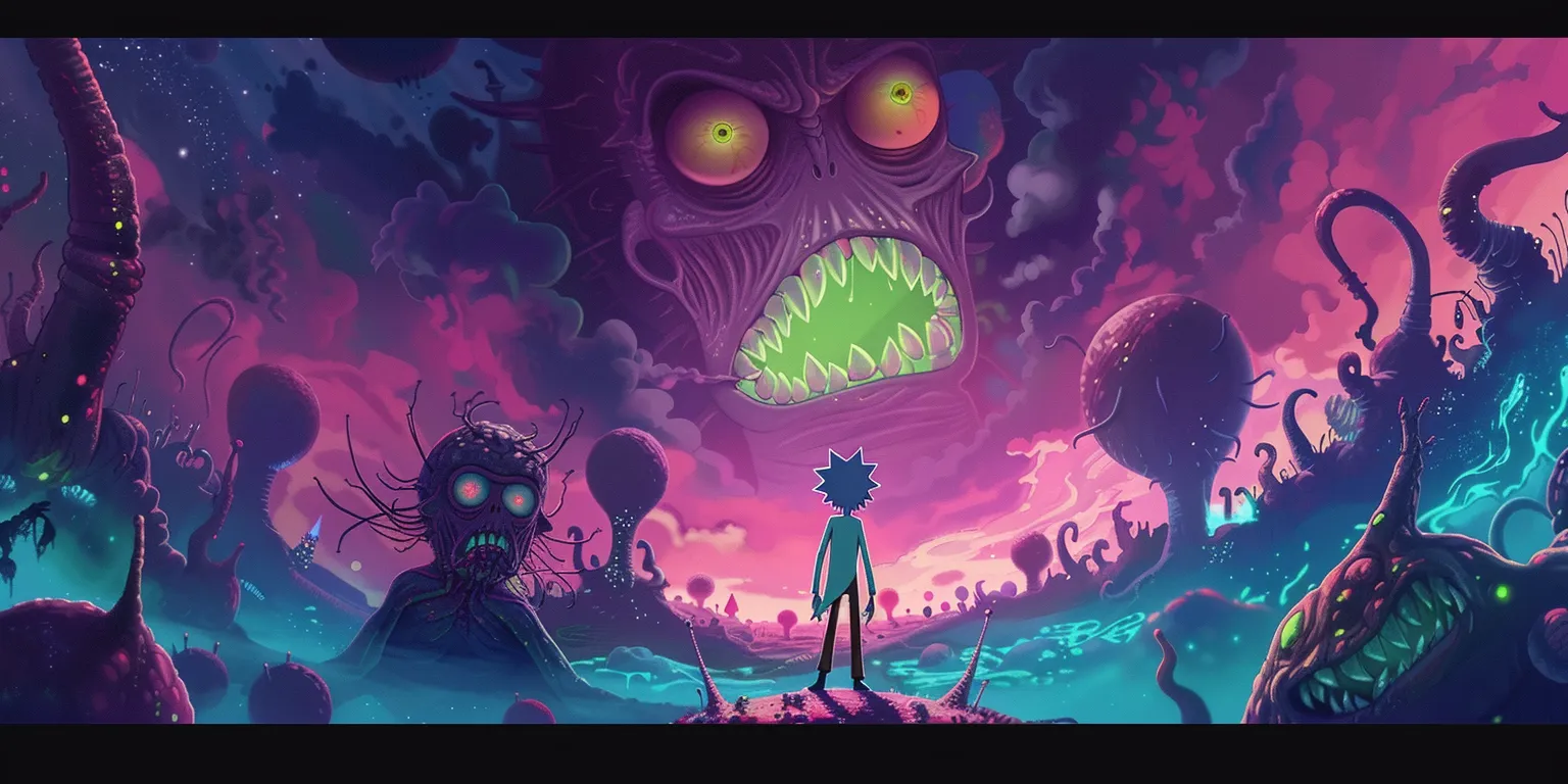 rick and morty wallpaper 4k, style, 4K  2:1
