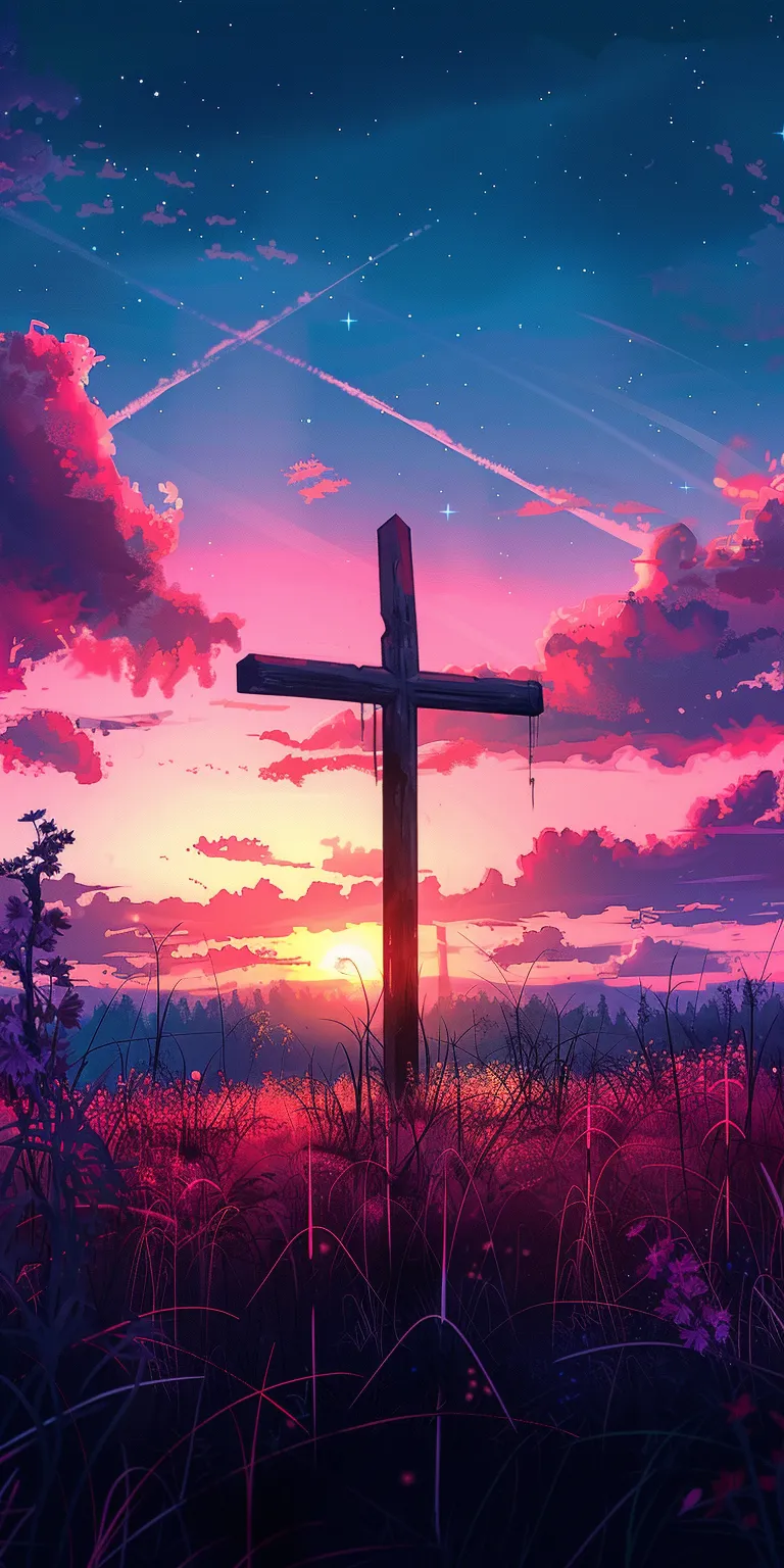 cross wallpaper aesthetic, style, 4K  1:2