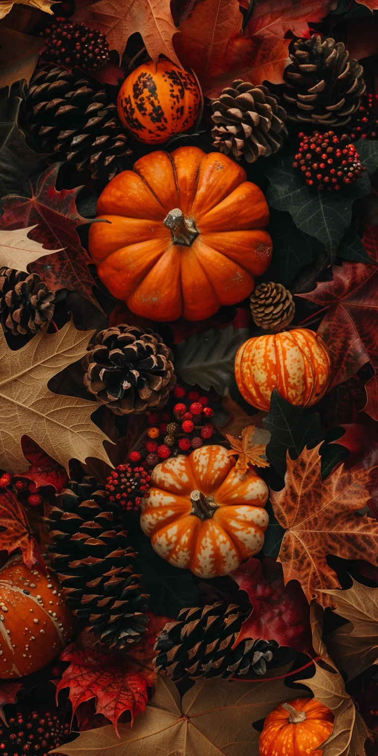 thanksgiving wallpaper aesthetic, style, 4K  1:2