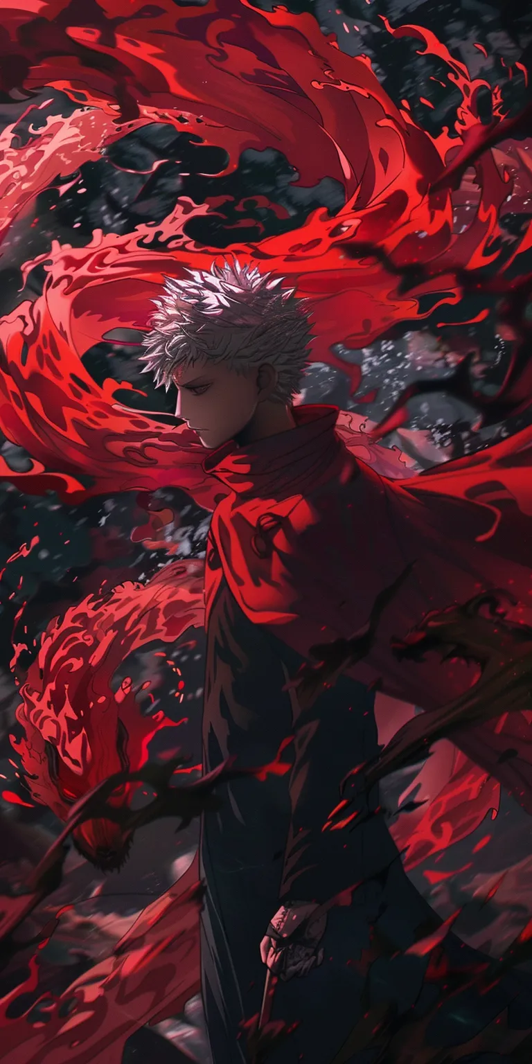 jujutsu kaisen wallpaper desktop, style, 4K  1:2