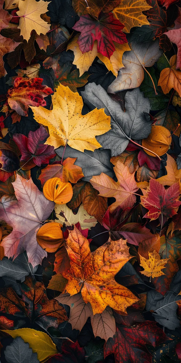 fall background, wallpaper style, 4K  1:2