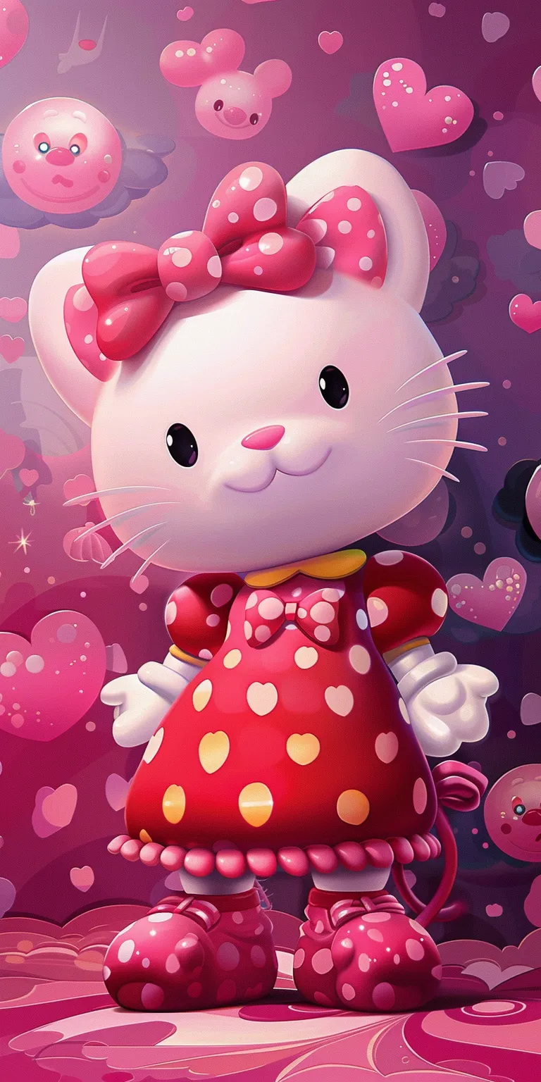 hello kitty wallpapers, wallpaper style, 4K  1:2