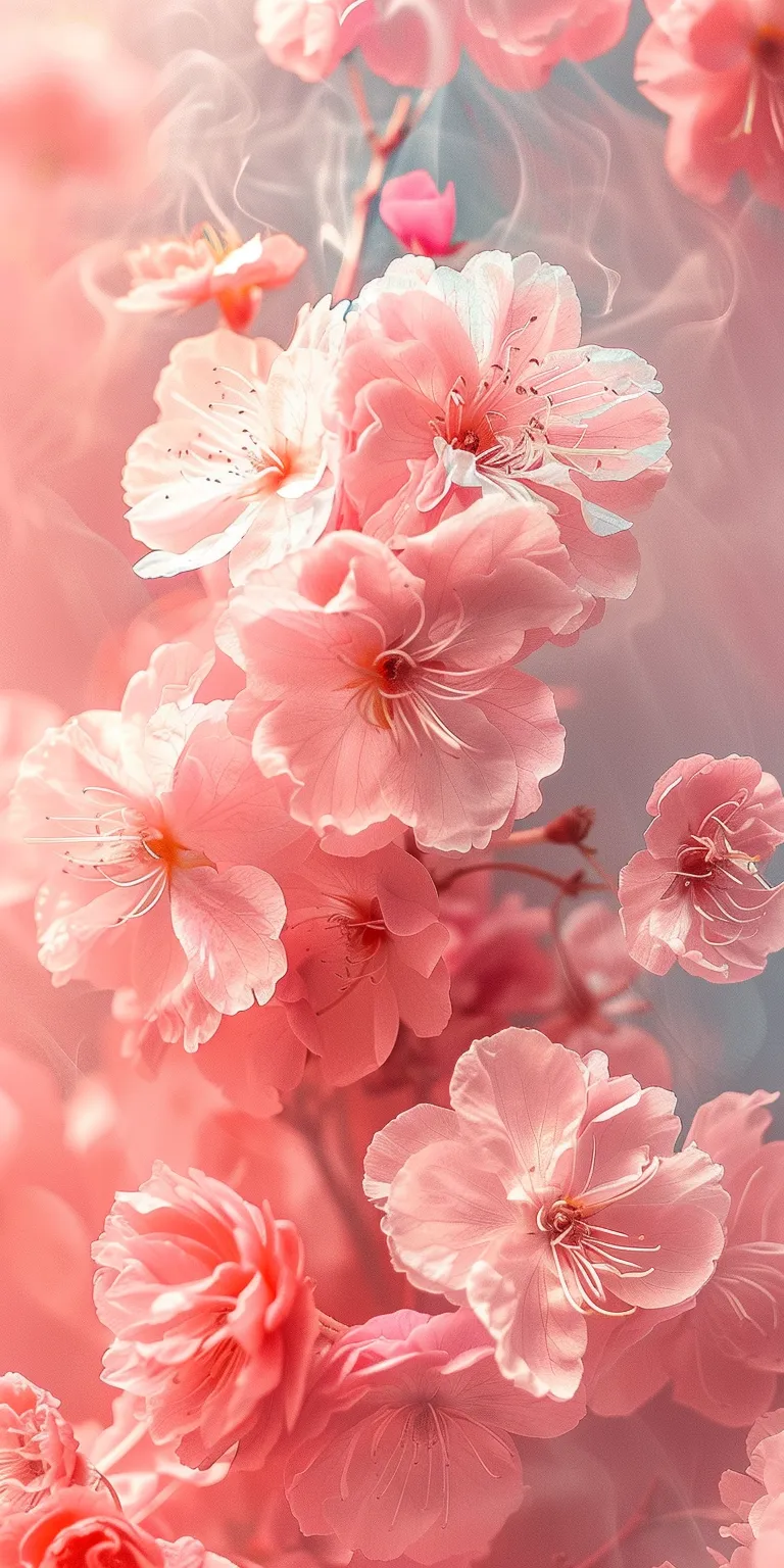 light pink wallpaper blossom, sakura, spring, flowers