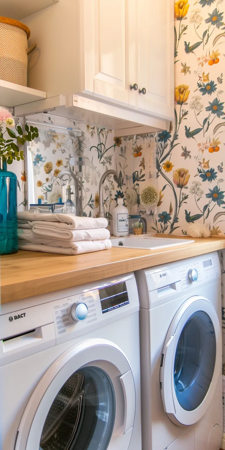 fun wallpaper for laundry room, style, 4K  1:2