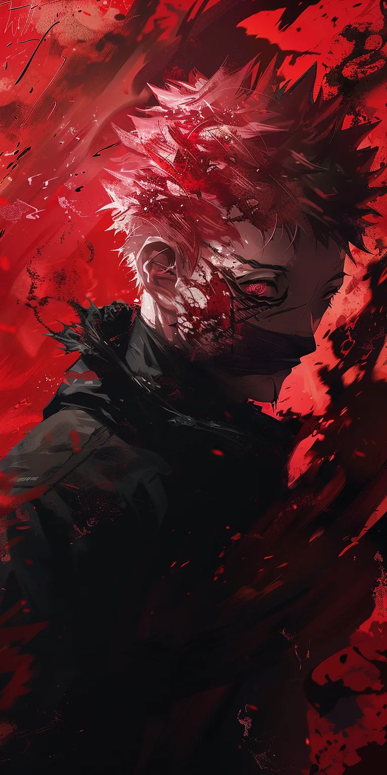 jujutsu kaisen wallpaper desktop, style, 4K  1:2