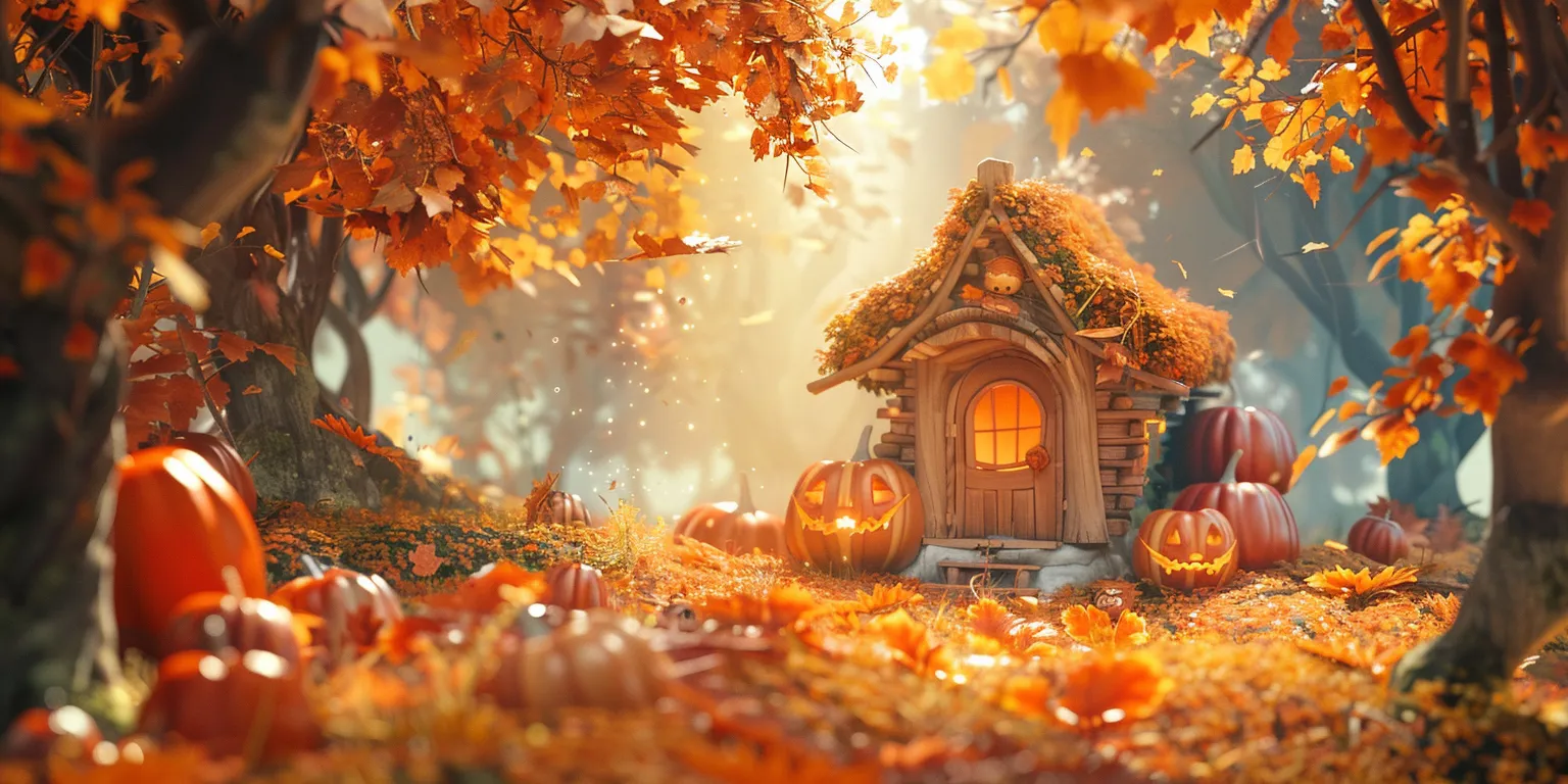 cute fall wallpaper aesthetic, style, 4K  2:1