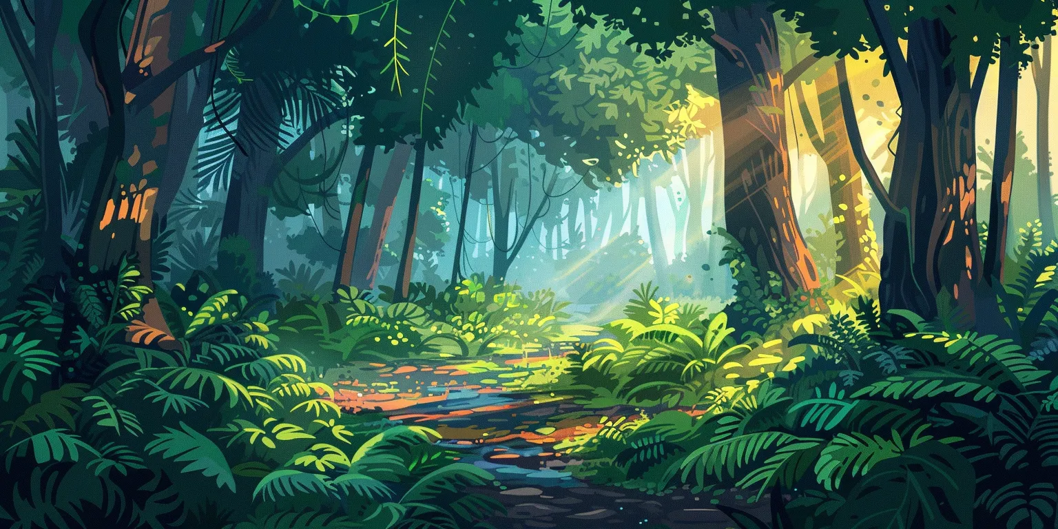 forest background, wallpaper style, 4K  2:1