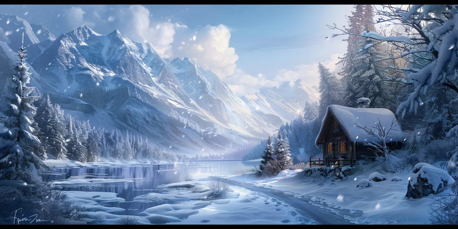 winter wallpaper desktop, style, 4K  2:1