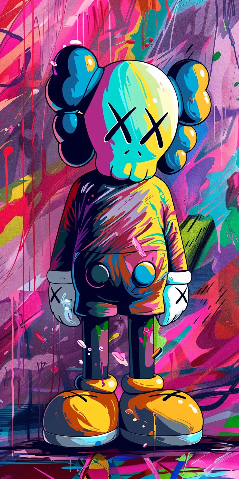 kaws wallpaper 4k, style, 4K  1:2