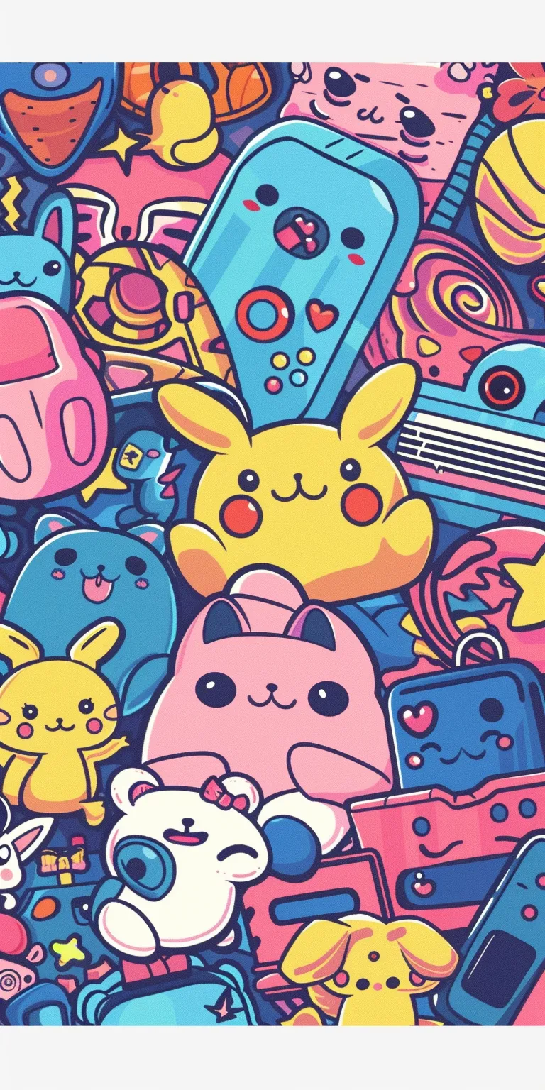 kawaii wallpaper laptop, style, 4K  1:2