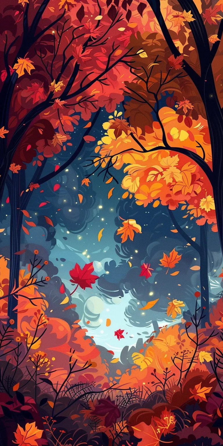 cute fall wallpaper laptop, style, 4K  1:2