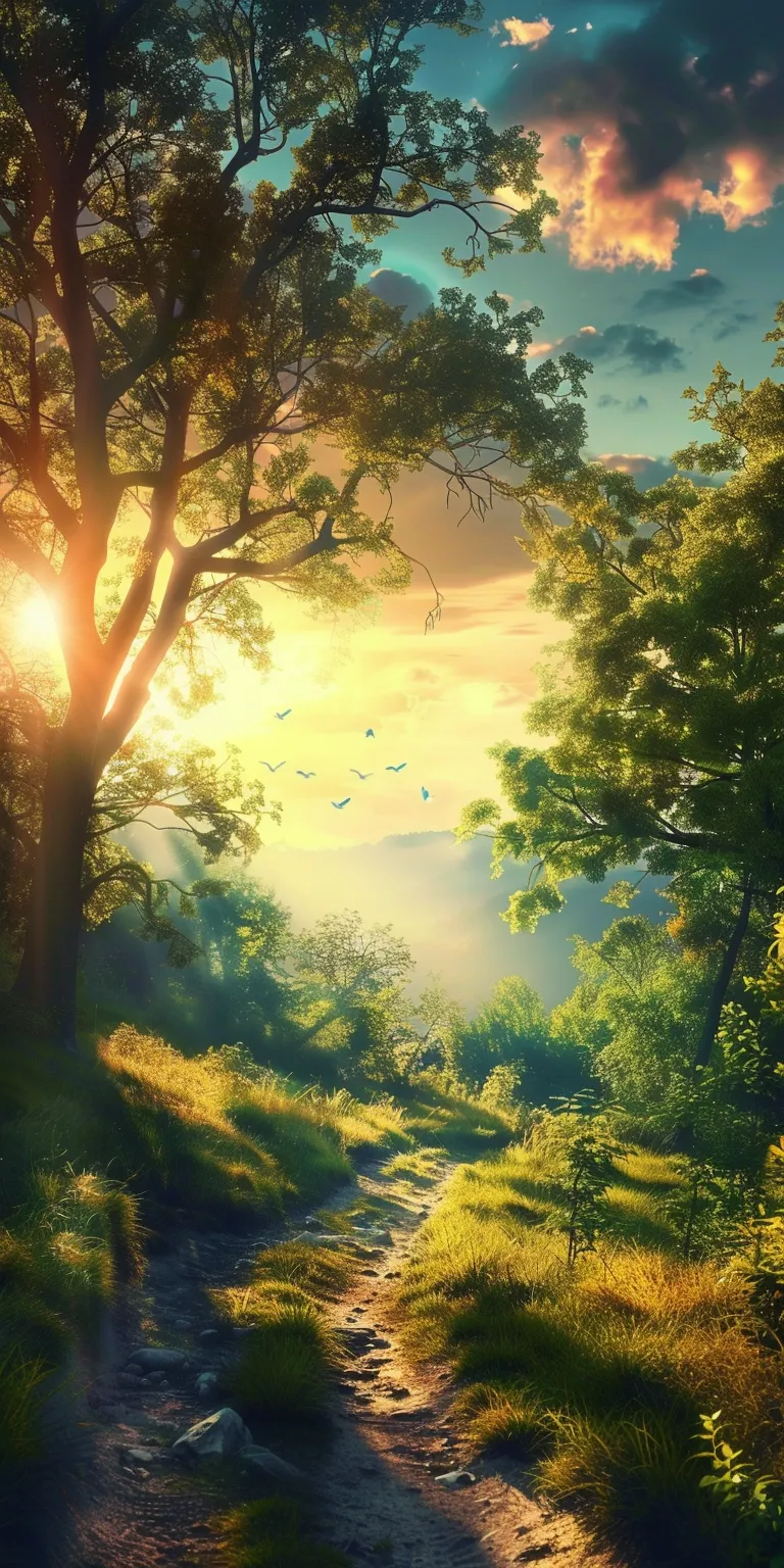 desktop wallpaper 4k background, evergarden, nature, forest, scenery