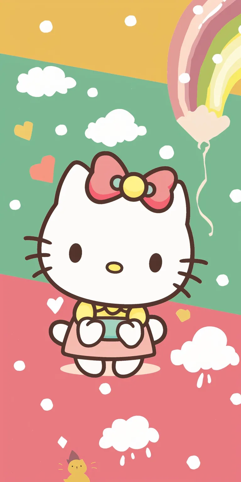 hello kitty wallpaper aesthetic, style, 4K  1:2