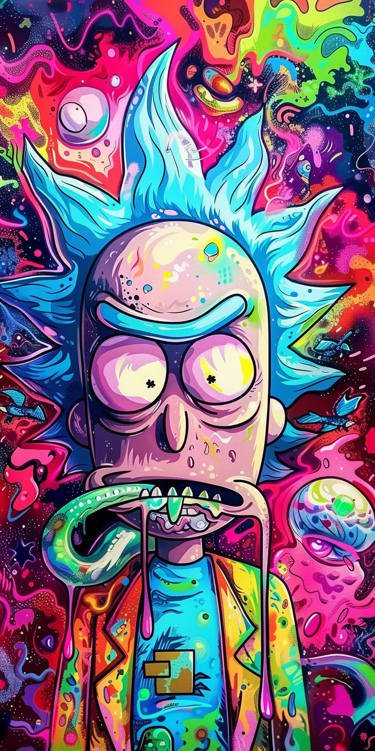 rick and morty wallpaper iphone, style, 4K  1:2