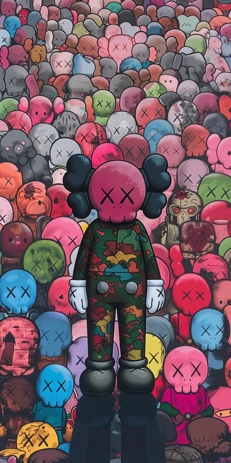 kaws wallpapers, wallpaper style, 4K  1:2