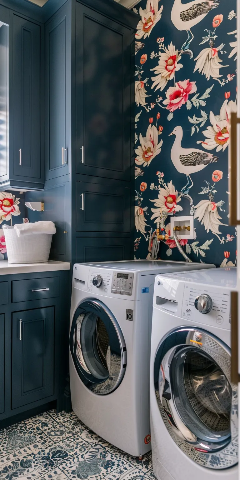 fun wallpaper for laundry room, style, 4K  1:2