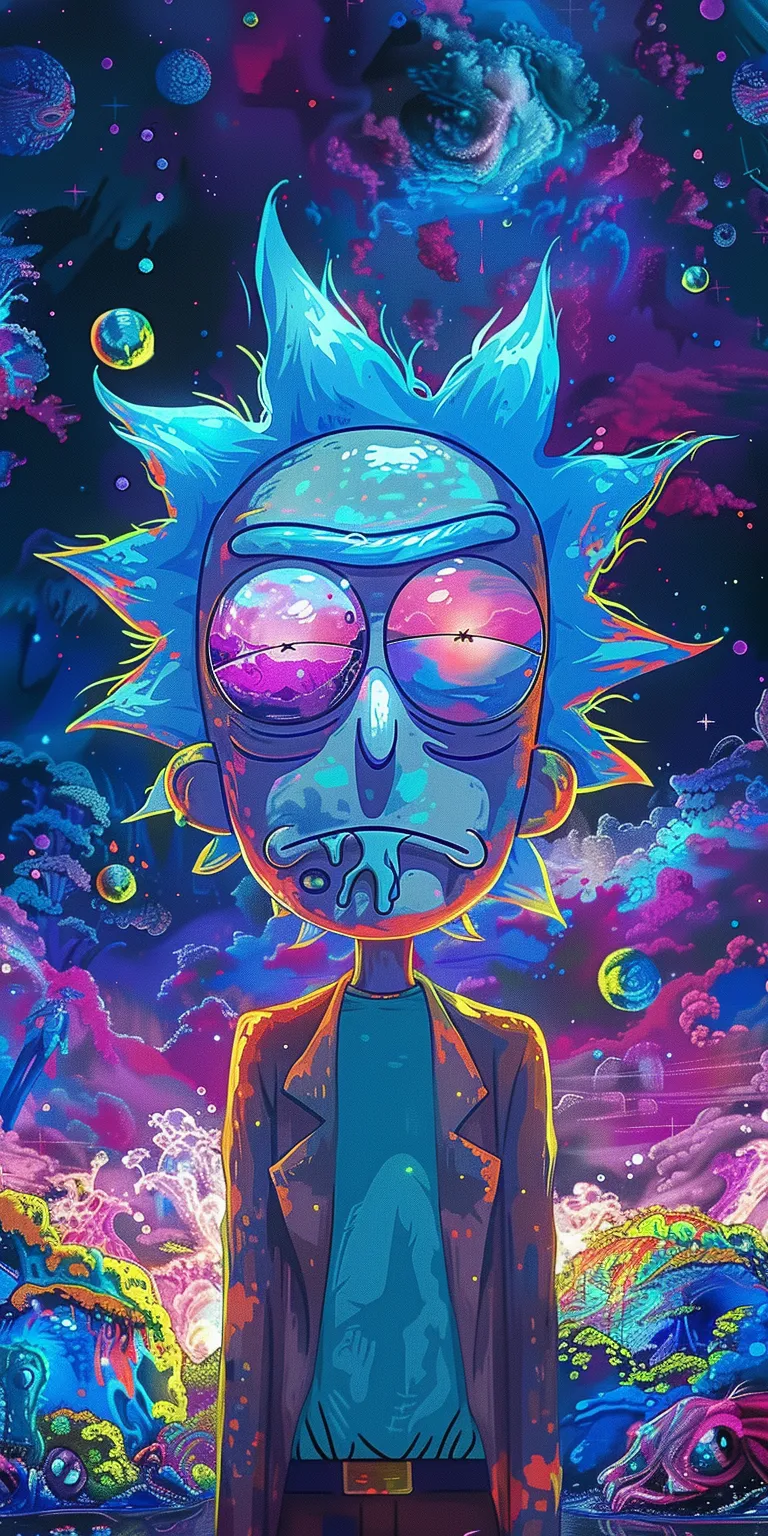 rick and morty wallpapers 4k, wallpaper style, 4K  1:2