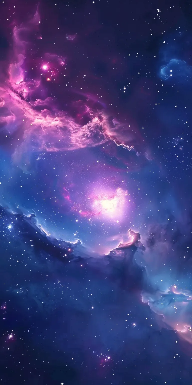 galaxy background, wallpaper style, 4K  1:2