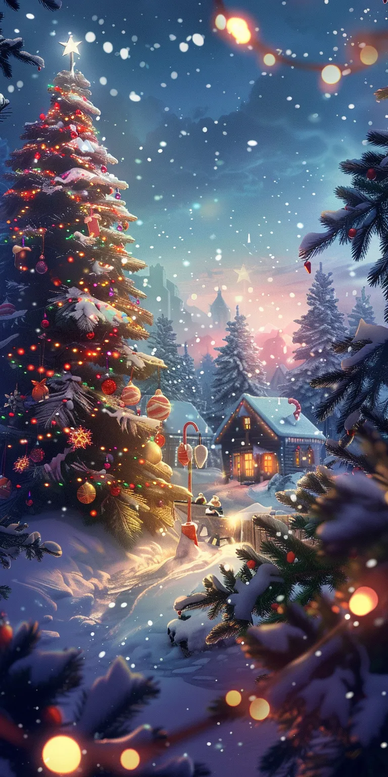 cute christmas wallpaper iphone, style, 4K  1:2