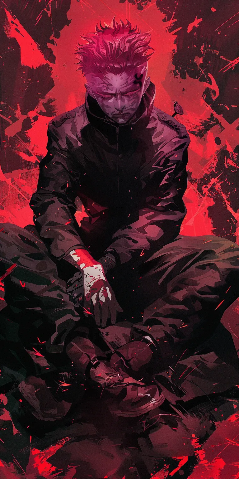 jujutsu kaisen wallpaper desktop, style, 4K  1:2