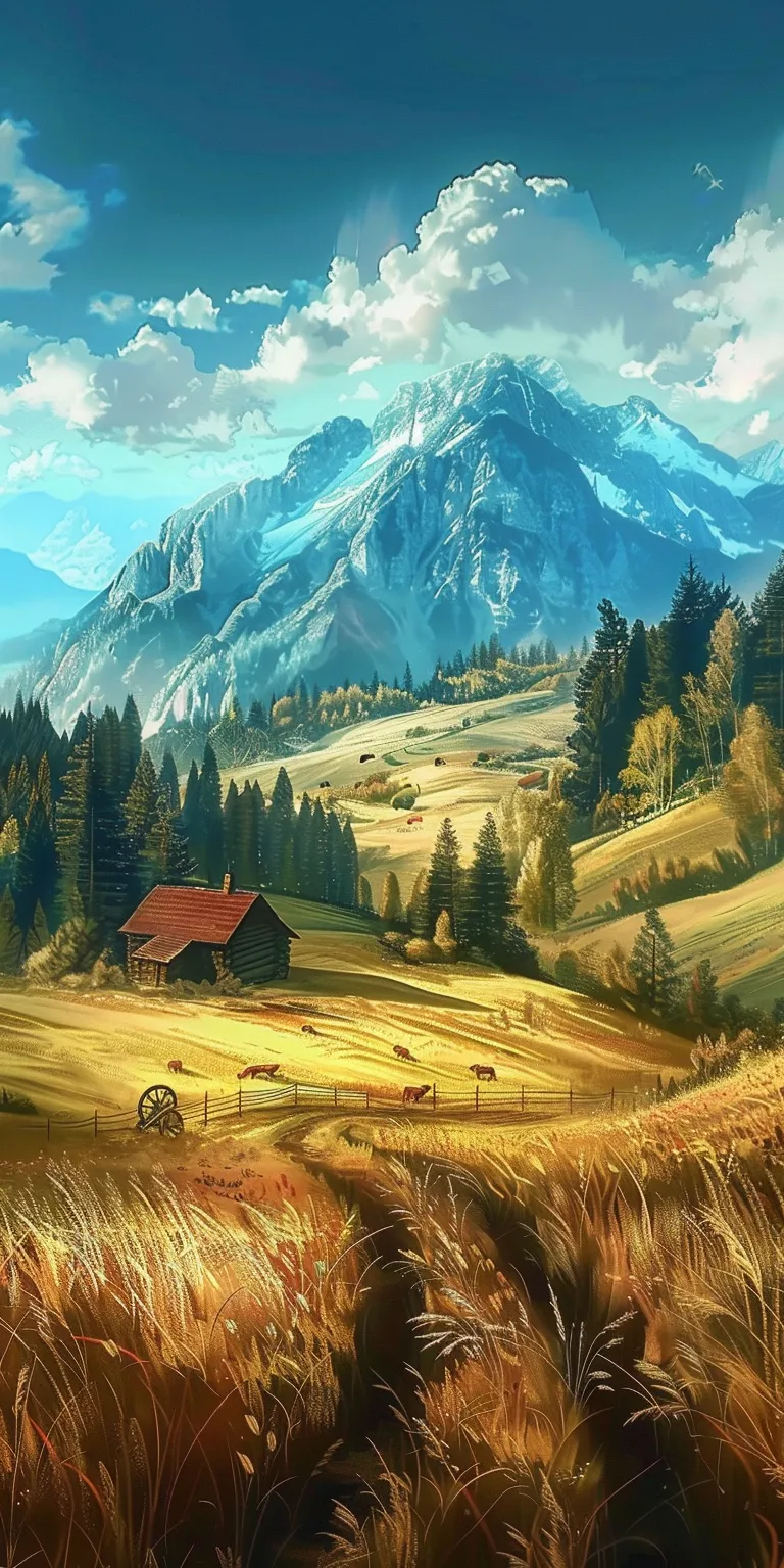 country wallpaper landscape, valley, mountain, montana