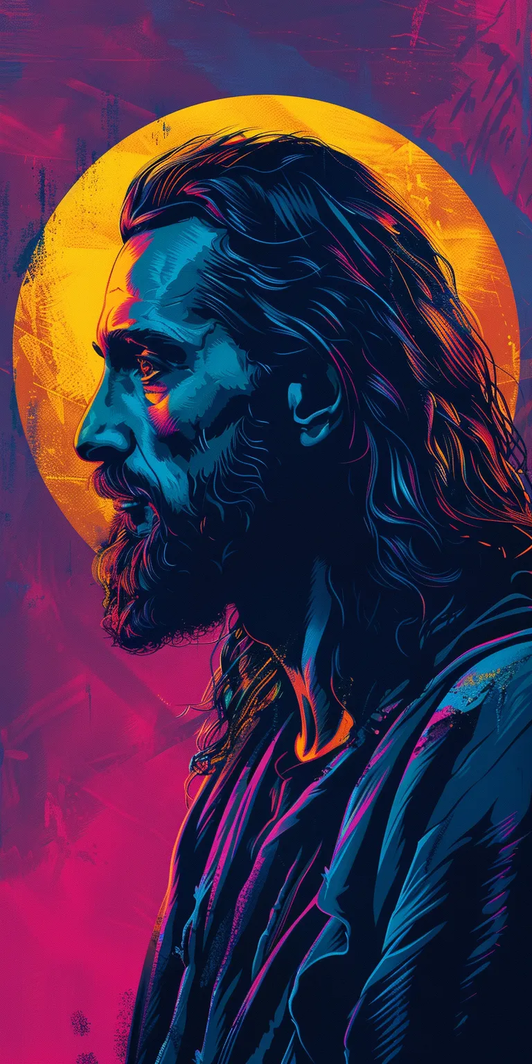 jesus wallpapers aesthetic, wallpaper style, 4K  1:2