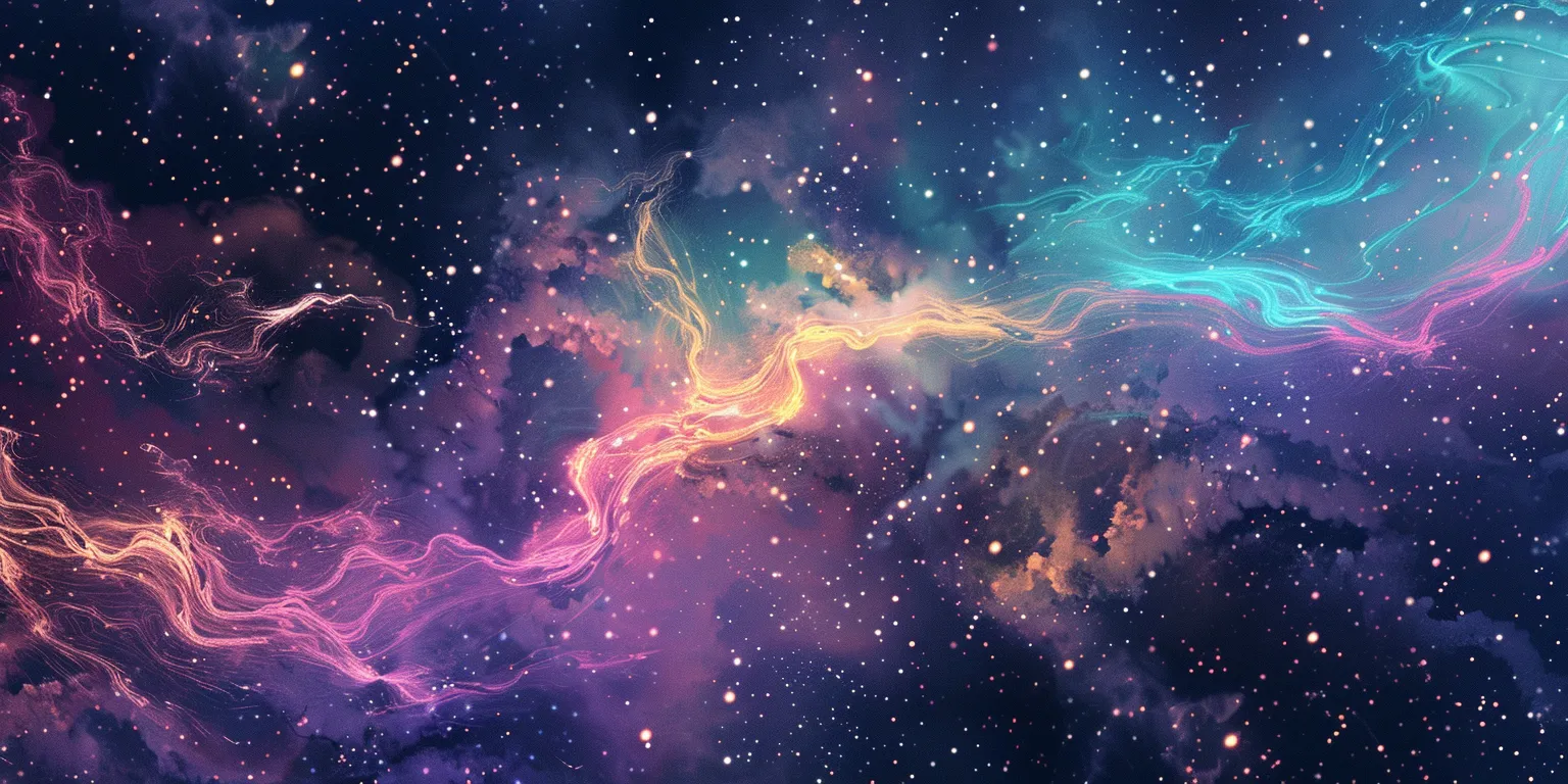 space background drawing, wallpaper style, 4K  2:1
