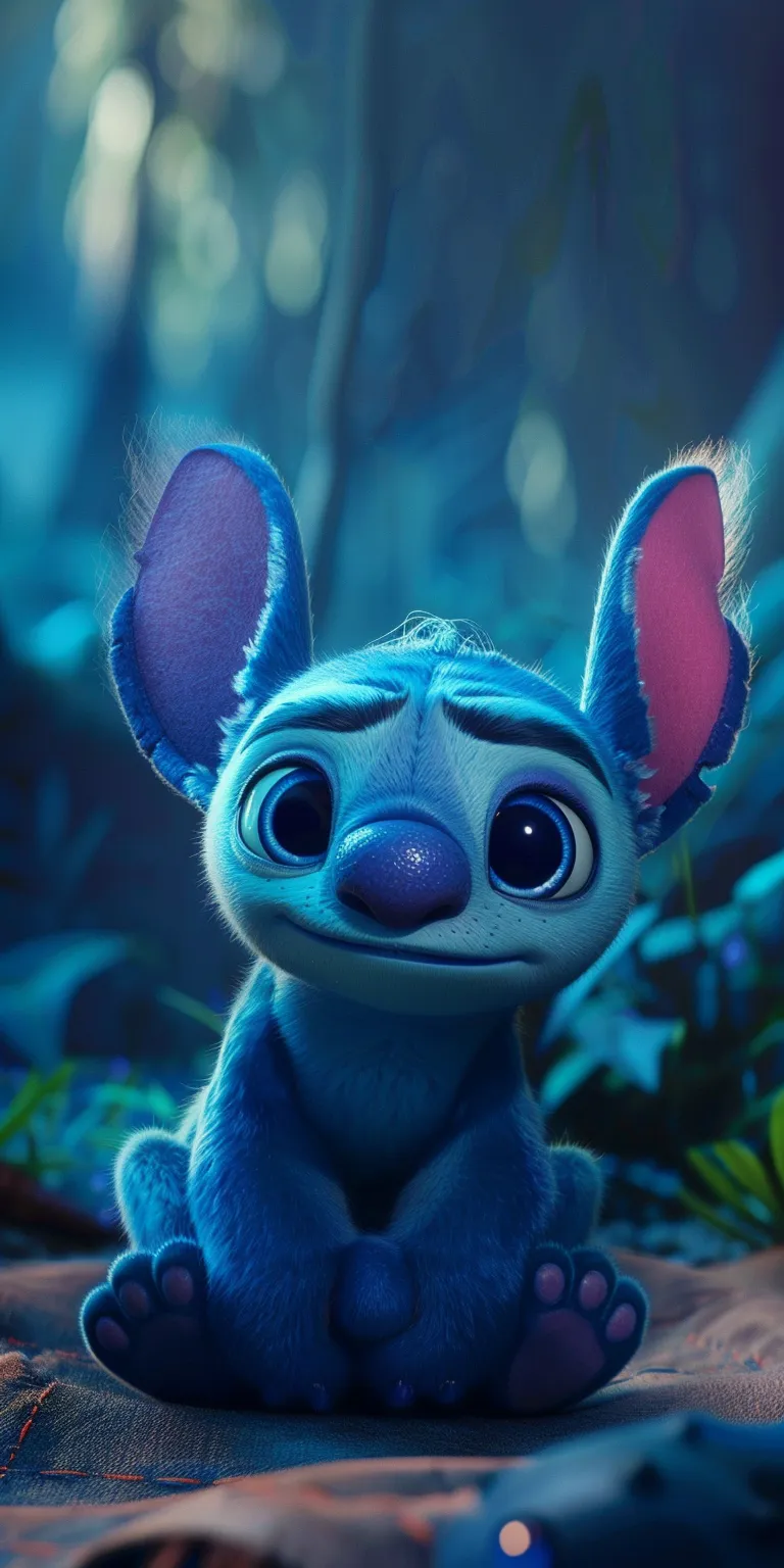 stitch wallpapers cute, wallpaper style, 4K  1:2