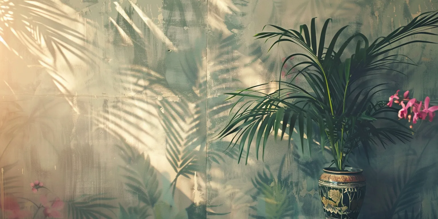 wall paper design jungle, palm, plants, tropical, botanical