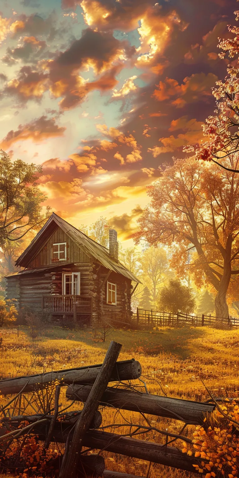 country wallpaper autumn, country, landscape, house, fall