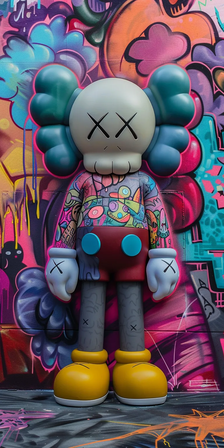 kaws wallpaper, wallpaper style, 4K  1:2