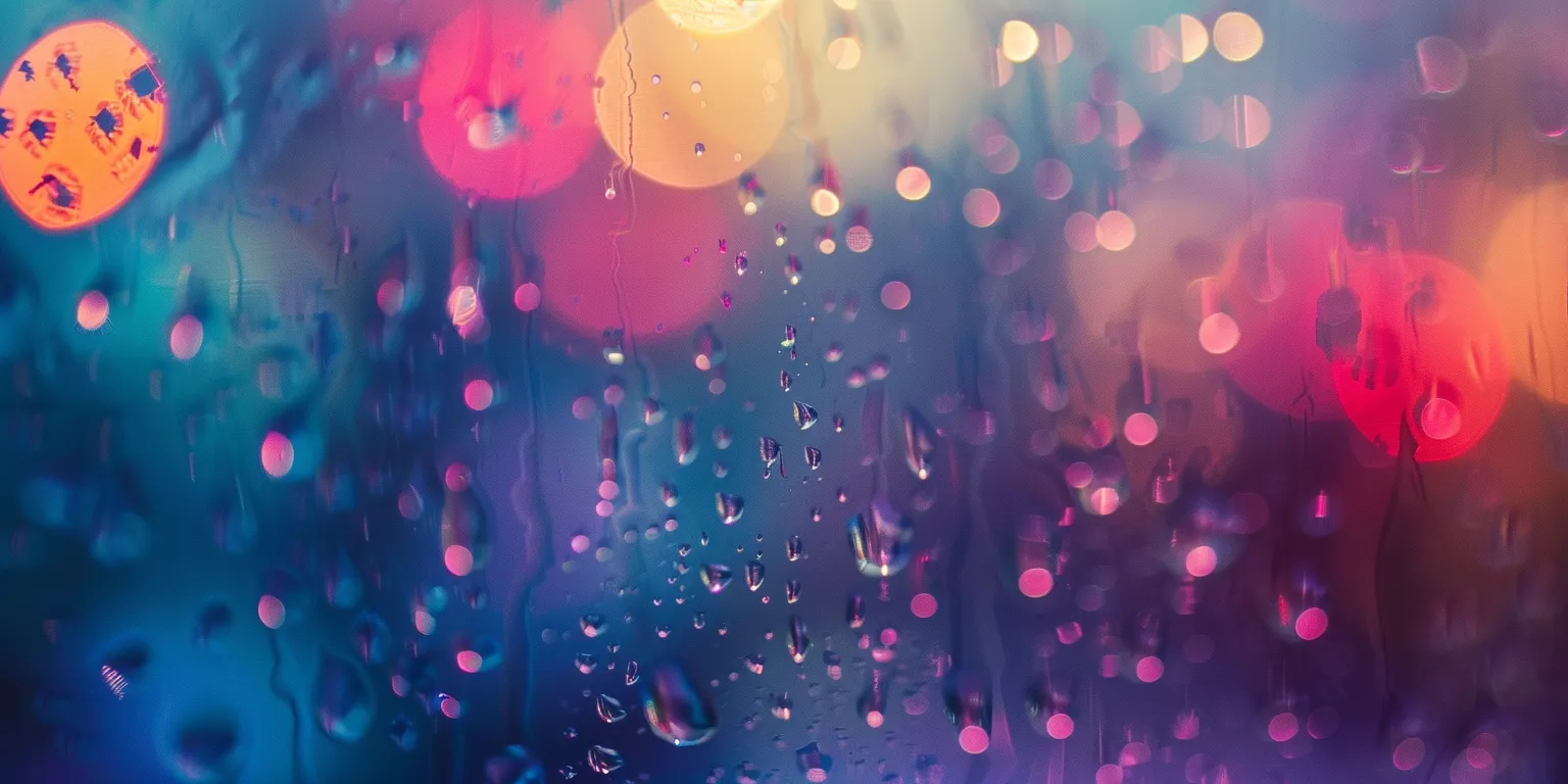 iphone lock screen wallpaper rain, wall, sparkle, rainbow, amoled