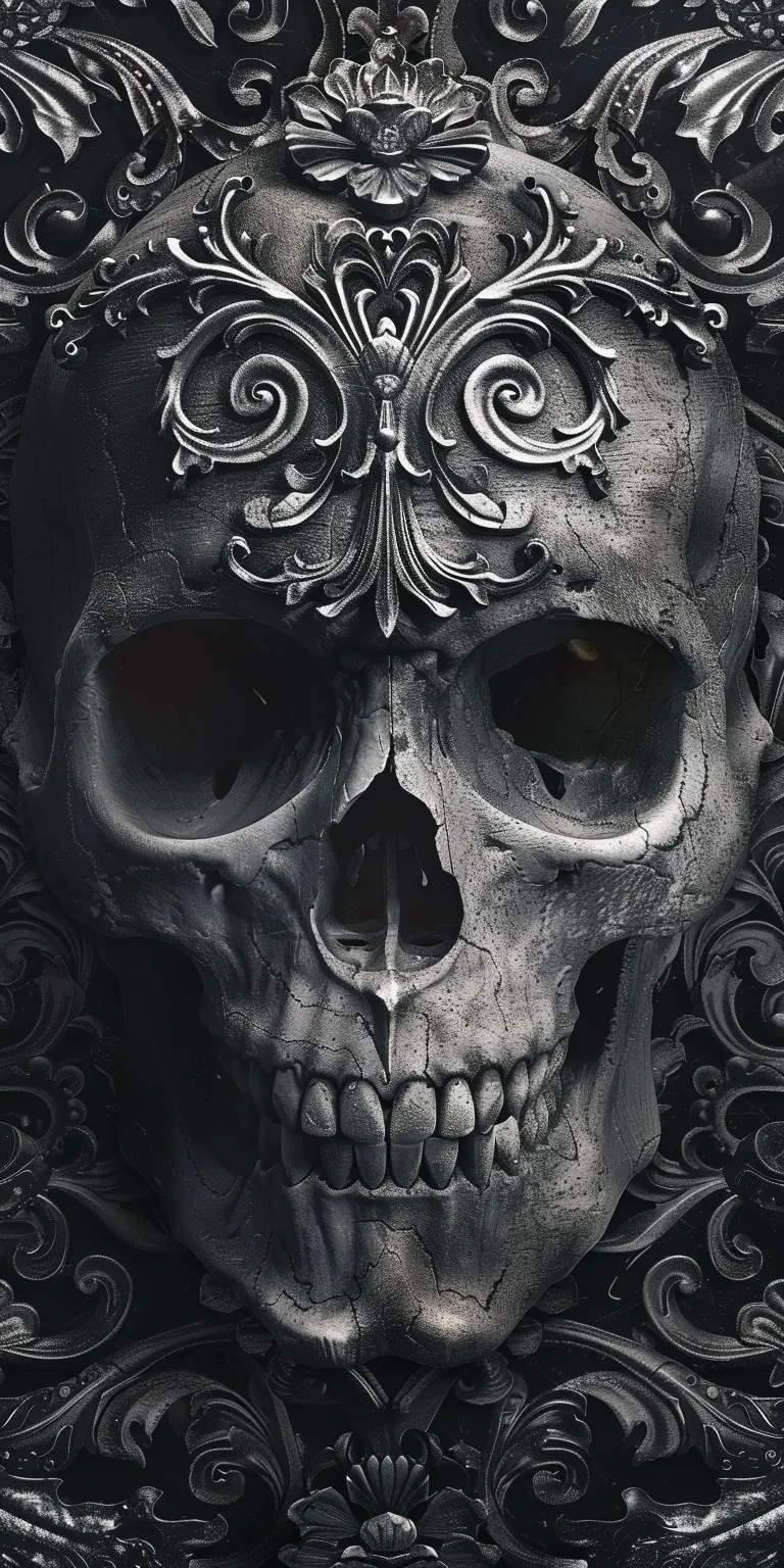 skull wallpaper skull, cover, skeleton, gothic, wall