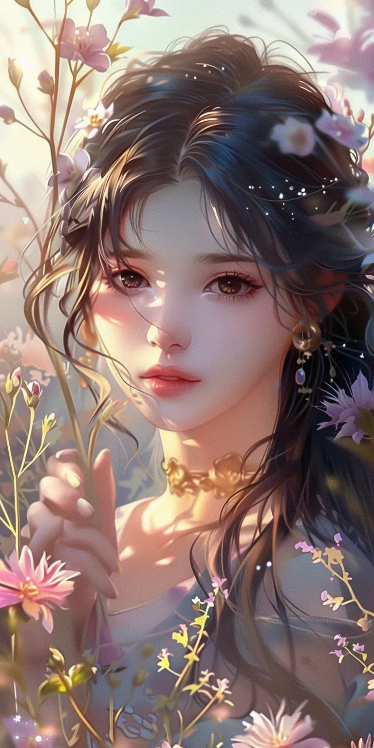 beautiful wallpaper fairy, blossom, floral, evergarden, fantasy