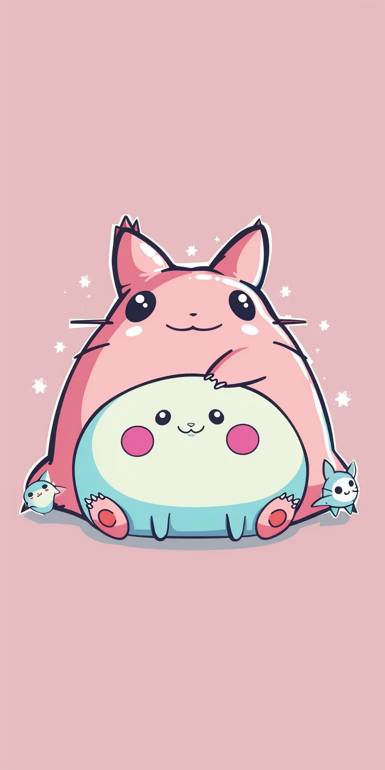 kawaii wallpapers for laptop, wallpaper style, 4K  1:2